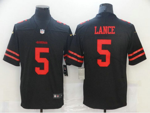 Nike 49ers Trey Lance Black 2021 Draft Vapor Limited Jersey Nike 49ers Trey Lance Black 2021 Draft Vapor Limited Jersey