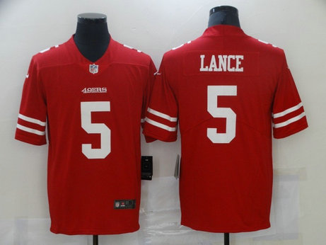 Nike 49ers Trey Lance Red 2021 Draft Vapor Limited Jersey Nike 49ers Trey Lance Red 2021 Draft Vapor Limited Jersey