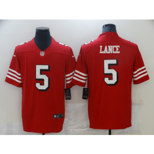 Nike 49ers Trey Lance Red 2021 NFL Draft Vapor Throwback Limited Men Jersey Nike 49ers Trey Lance Red 2021 NFL Draft Vapor Throwback Limited Men Jersey