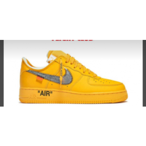Nike Air Force 1 Off White Yellow Shoes