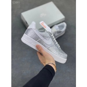 Nike Air Force 1 Silver Shoes