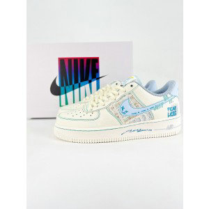 Nike Air Force White Blue Shoes