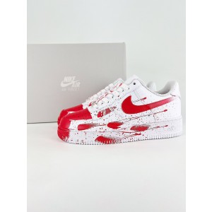 Nike Air Force White Red Shoes