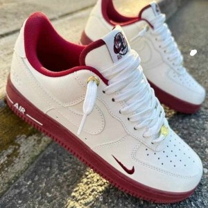 Nike Air Force White Red Shoes