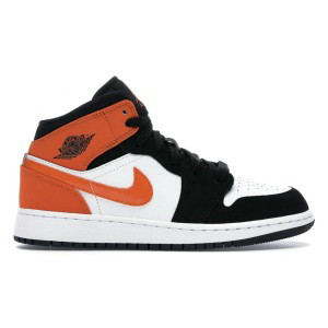 Nike Air Jordan 1 Black Orange Mid Shoes