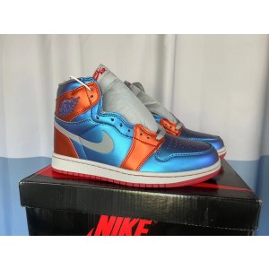 Nike Air Jordan 1 Blue Gold Shoes