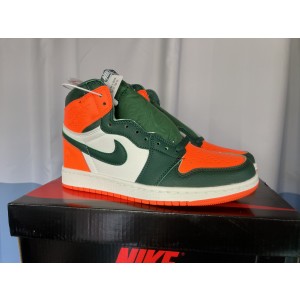 Nike Air Jordan 1 Green Orange Shoes