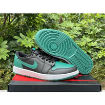 Nike Air Jordan 1 Low Black Green Shoes