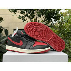 Nike Air Jordan 1 Low Black Red Shoes