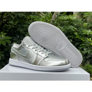 Nike Air Jordan 1 Low Grey Silver Shoes