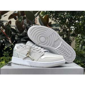 Nike Air Jordan 1 Low OG Metallic Silver Shoes