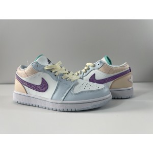 Nike Air Jordan 1 Low Pink Blue Shoes