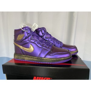 Nike Air Jordan 1 Purple Gold Shoes