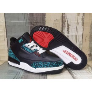 Nike Air Jordan 3 Black Blue Shoes