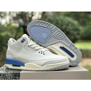 Nike Air Jordan 3 White Blue Shoes