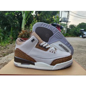 Nike Air Jordan 3 White Brown Shoes