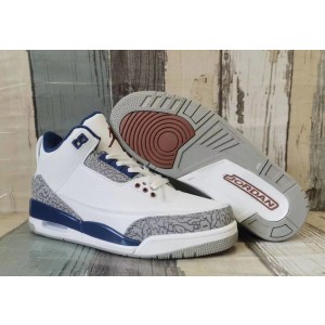 Nike Air Jordan 3 White Navy Shoes 1