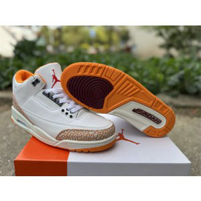 Nike Air Jordan 3 White Orange Shoes