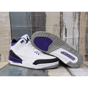 Nike Air Jordan 3 White Purple Shoes 1