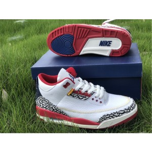 Nike Air Jordan 3 White Red Shoes 3