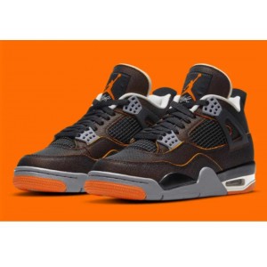 Nike Air Jordan 4 Black Orange Shoes