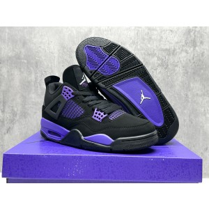 Nike Air Jordan 4 Black Purple Shoes