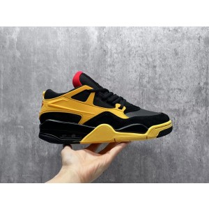 Nike Air Jordan 4 Black Yellow Shoes