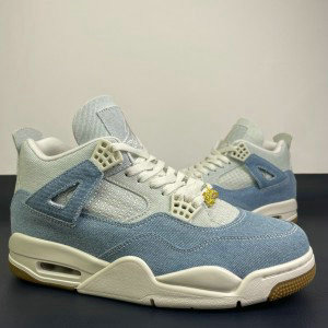 Nike Air Jordan 4 Denim Worn Blue Shoes