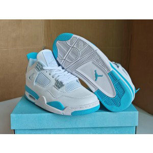 Nike Air Jordan 4 White Blue Shoes