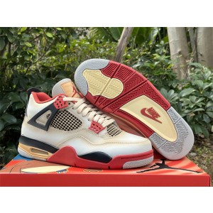 Nike Air Jordan 4 White Red Shoes