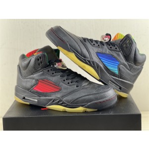 Nike Air Jordan 5 Black Rainbow Shoes