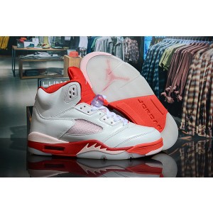 Nike Air Jordan 5 White Red Shoes 1