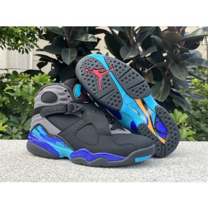 Nike Air Jordan 8 Retro Aqua Black Shoes