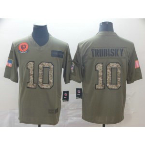 Nike Bears 10 Mitchell Trubisky 2019 Olive Camo Salute To Service Limited Men Jersey Nike Bears 10 Mitchell Trubisky 2019 Olive Camo Salute To Service Limited Men Jersey