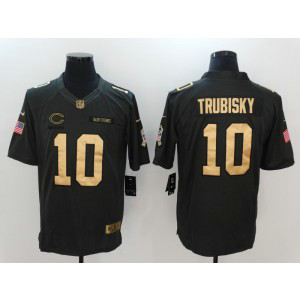 Nike Bears 10 Mitchell Trubisky Anthracite Gold Salute to Service Limited Men Jersey Nike Bears 10 Mitchell Trubisky Anthracite Gold Salute to Service Limited Men Jersey