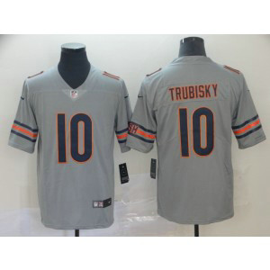 Nike Bears 10 Mitchell Trubisky Sliver Inverted Legend Men Jersey Nike Bears 10 Mitchell Trubisky Sliver Inverted Legend Men Jersey