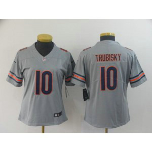 Nike Bears 10 Mitchell Trubisky Sliver Inverted Legend Women Jersey Nike Bears 10 Mitchell Trubisky Sliver Inverted Legend Women Jersey