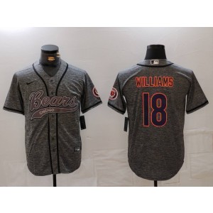 Nike Bears 18 Caleb Williams Grey Vapor Baseball Limited Men Jerseyy Nike Bears 18 Caleb Williams Grey Vapor Baseball Limited Men Jerseyy