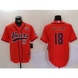 Nike Bears 18 Caleb Williams Orange Vapor Baseball Limited Men Jersey Nike Bears 18 Caleb Williams Orange Vapor Baseball Limited Men Jersey