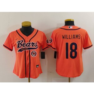 Nike Bears 18 Caleb Williams Orange Vapor Baseball Limited Women Jersey Nike Bears 18 Caleb Williams Orange Vapor Baseball Limited Women Jersey