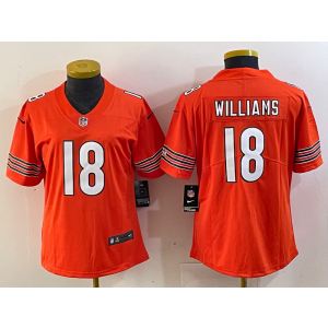 Nike Bears 18 Caleb Williams Orange Vapor Untouchable Limited Women Jersey Nike Bears 18 Caleb Williams Orange Vapor Untouchable Limited Women Jersey