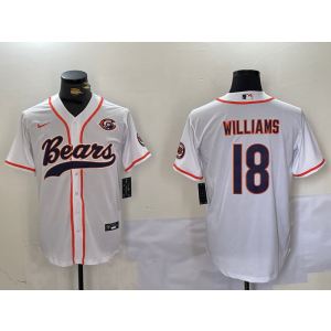 Nike Bears 18 Caleb Williams White Vapor Baseball Limited Men Jersey Nike Bears 18 Caleb Williams White Vapor Baseball Limited Men Jersey
