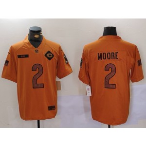 Nike Bears 2 Moore 2023 Brown Salute To Service Limited Men Jersey Nike Bears 2 Moore 2023 Brown Salute To Service Limited Men Jersey