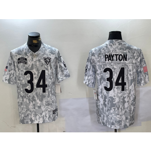 Nike Bears 34 Payton Arctic Camo 2024 F.U.S.E. Salute to Service Limited Men Jersey