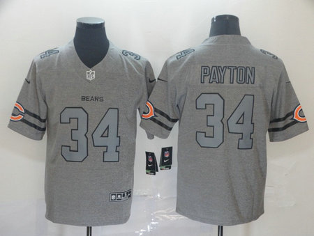 Nike Bears 34 Walter Payton 2019 Gray Gridiron Gray Vapor Untouchable Limited Jersey Nike Bears 34 Walter Payton 2019 Gray Gridiron Gray Vapor Untouchable Limited Jersey