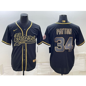 Nike Bears 34 Walter Payton Black Gold Vapor Baseball Limited Men Jersey Nike Bears 34 Walter Payton Black Gold Vapor Baseball Limited Men Jersey
