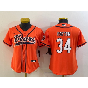 Nike Bears 34 Walter Payton Orange Vapor Baseball Limited Women Jersey Nike Bears 34 Walter Payton Orange Vapor Baseball Limited Women Jersey