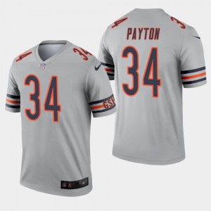 Nike Bears 34 Walter Payton Sliver Inverted Legend Men Jersey
