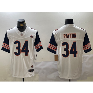 Nike Bears 34 Walter Payton White Throwback F.U.S.E. Vapor Limited Men Jersey Nike Bears 34 Walter Payton White Throwback F.U.S.E. Vapor Limited Men Jersey