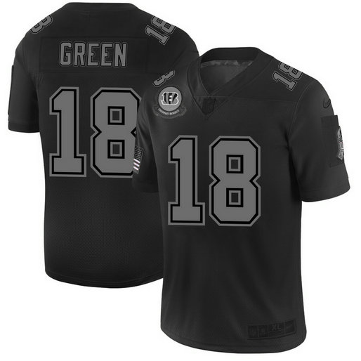 Nike Bengals 18 A.J. Green 2019 Black Salute To Service Fashion Limited Jersey